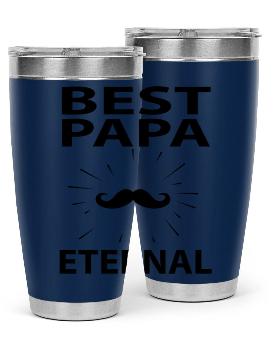 Best Papa PNG 92# tumbler in stainless steel, featuring a sleek design and vibrant print, perfect for keeping drinks hot or cold.