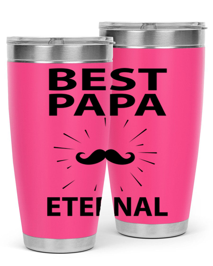 Best Papa PNG 92# tumbler in stainless steel, featuring a sleek design and vibrant print, perfect for keeping drinks hot or cold.