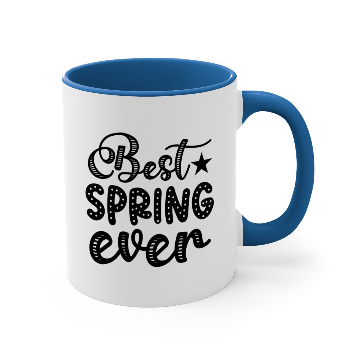 Best Spring Ever 33# Mug with colorful handle and glossy finish, available in multiple colors and sizes.