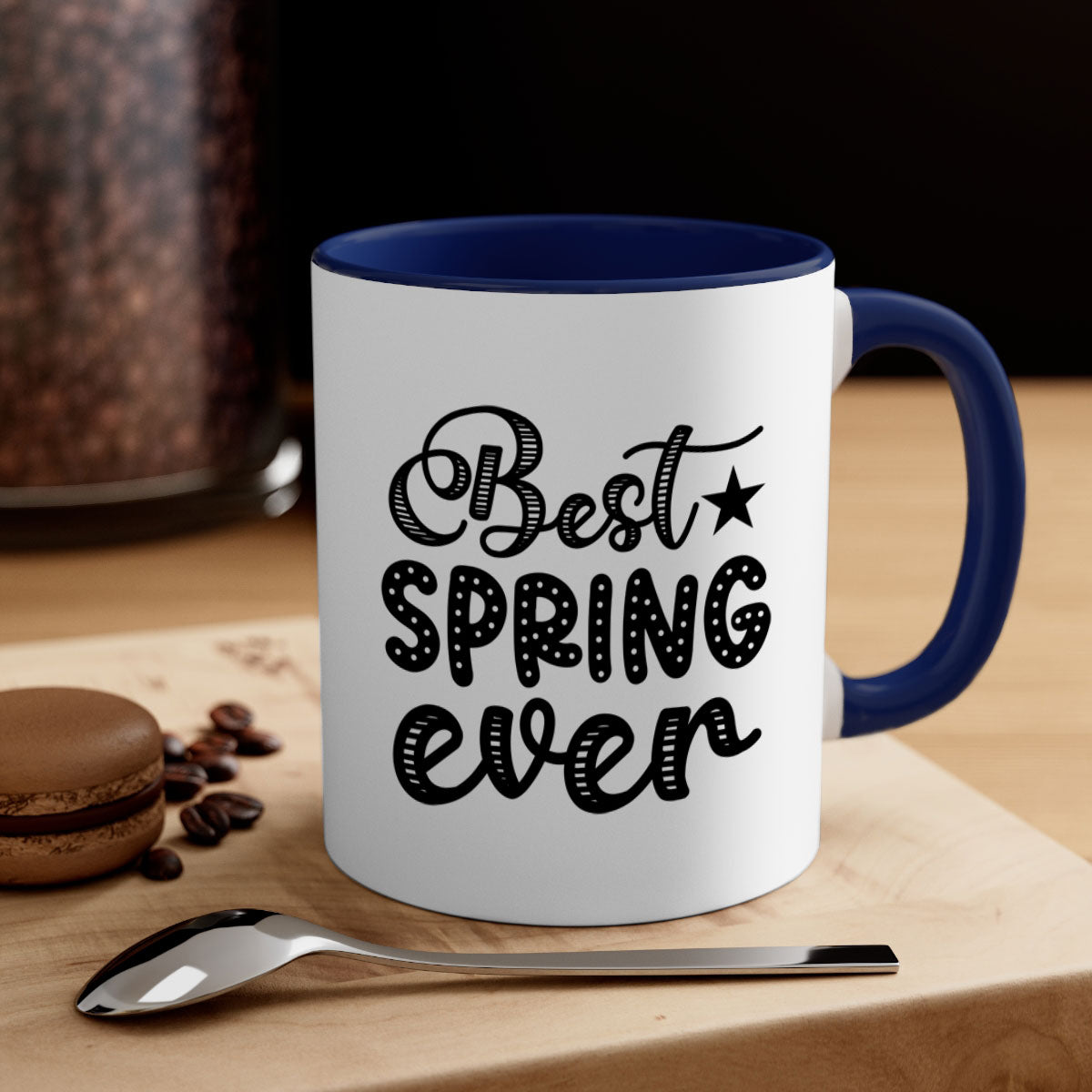 Best Spring Ever 33# Mug with colorful handle and glossy finish, available in multiple colors and sizes.