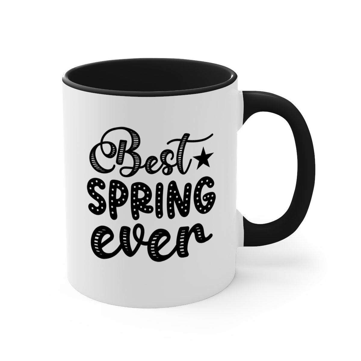 Best Spring Ever 33# Mug with colorful handle and glossy finish, available in multiple colors and sizes.