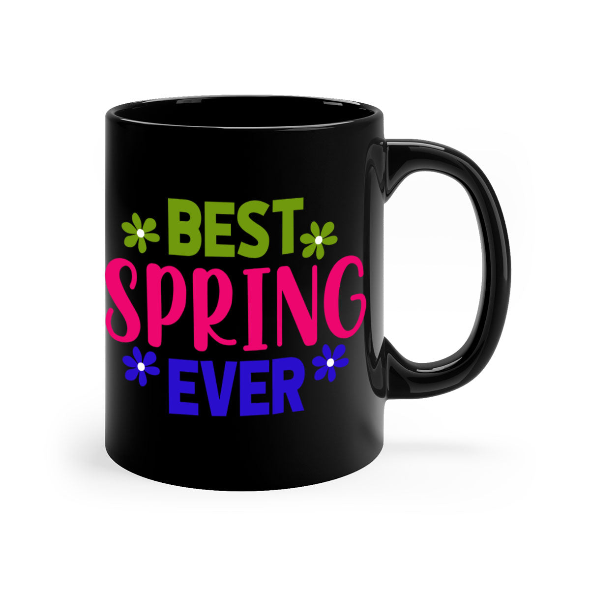 Best Spring Ever 34# Mug with colorful handle and glossy finish, available in multiple colors and sizes.