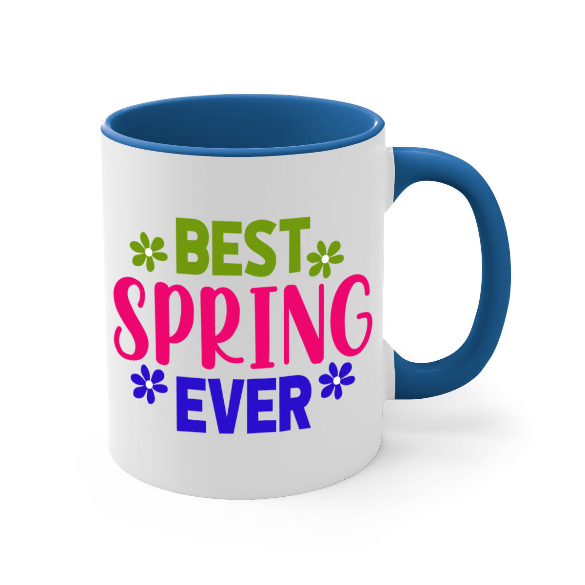 Best Spring Ever 34# Mug with colorful handle and glossy finish, available in multiple colors and sizes.