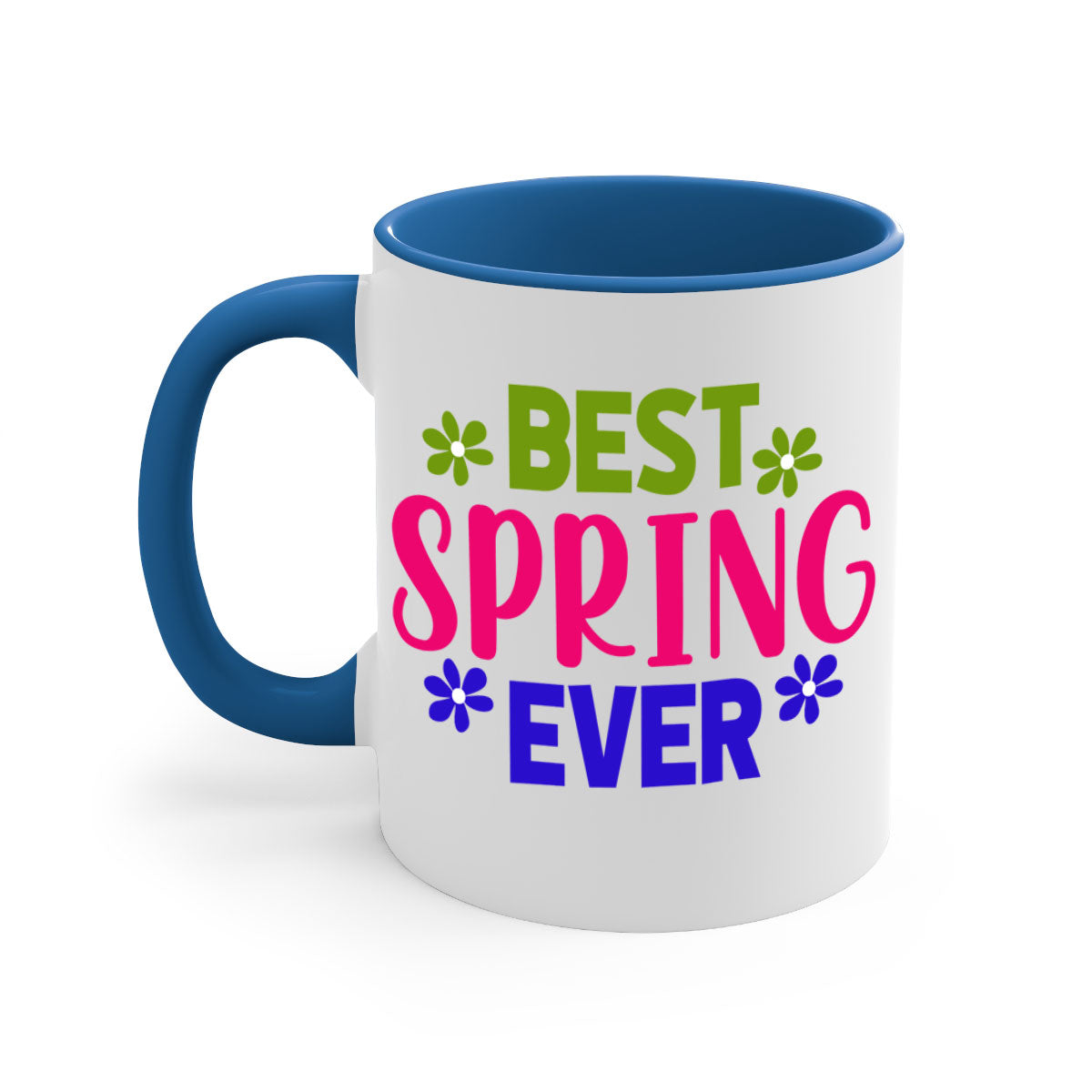 Best Spring Ever 34# Mug with colorful handle and glossy finish, available in multiple colors and sizes.