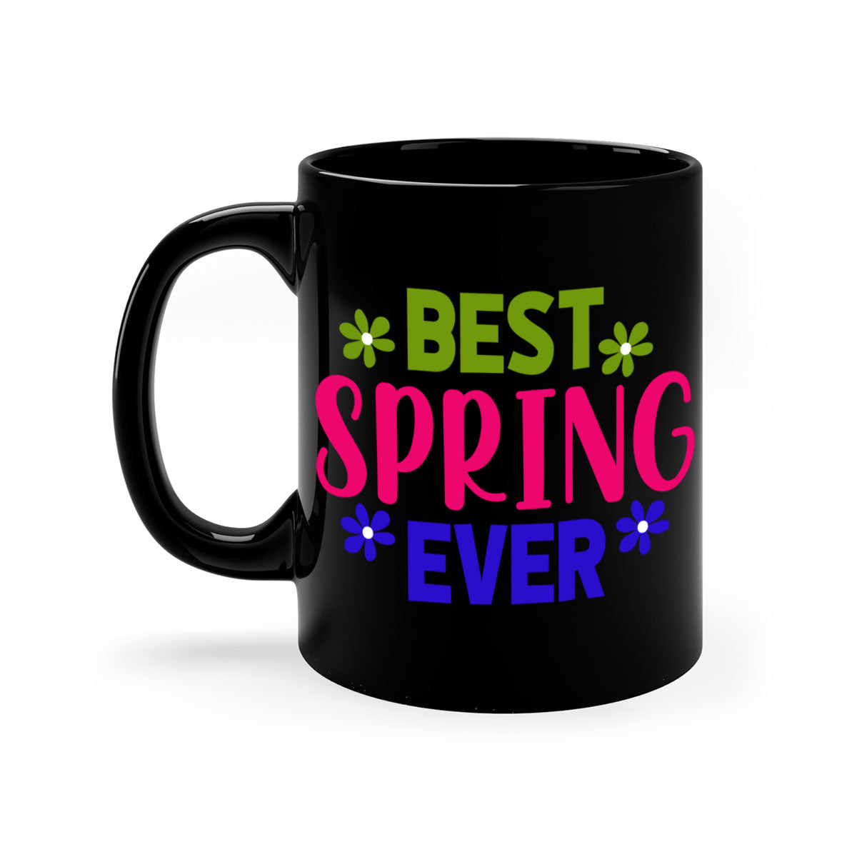 Best Spring Ever 34# Mug with colorful handle and glossy finish, available in multiple colors and sizes.