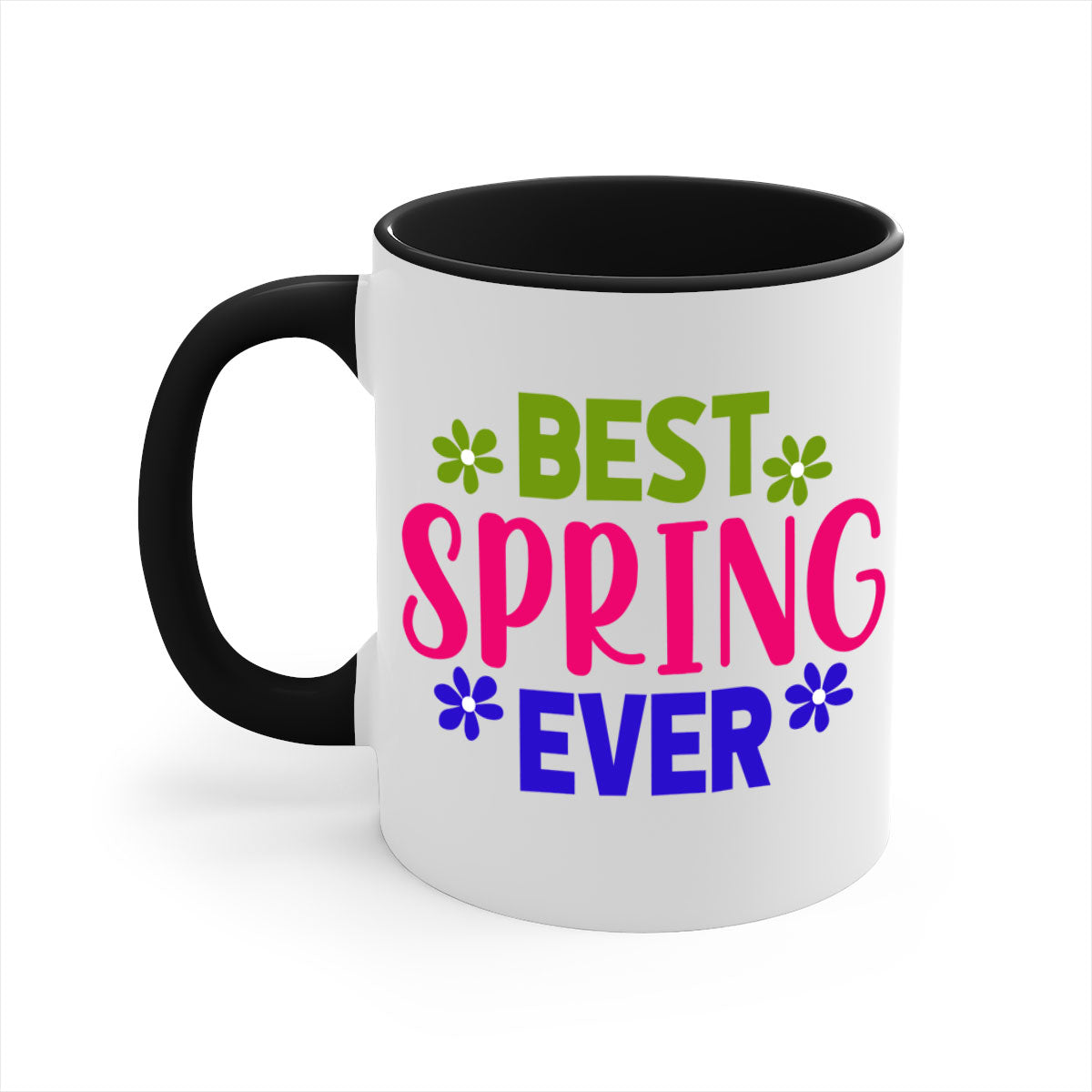 Best Spring Ever 34# Mug with colorful handle and glossy finish, available in multiple colors and sizes.