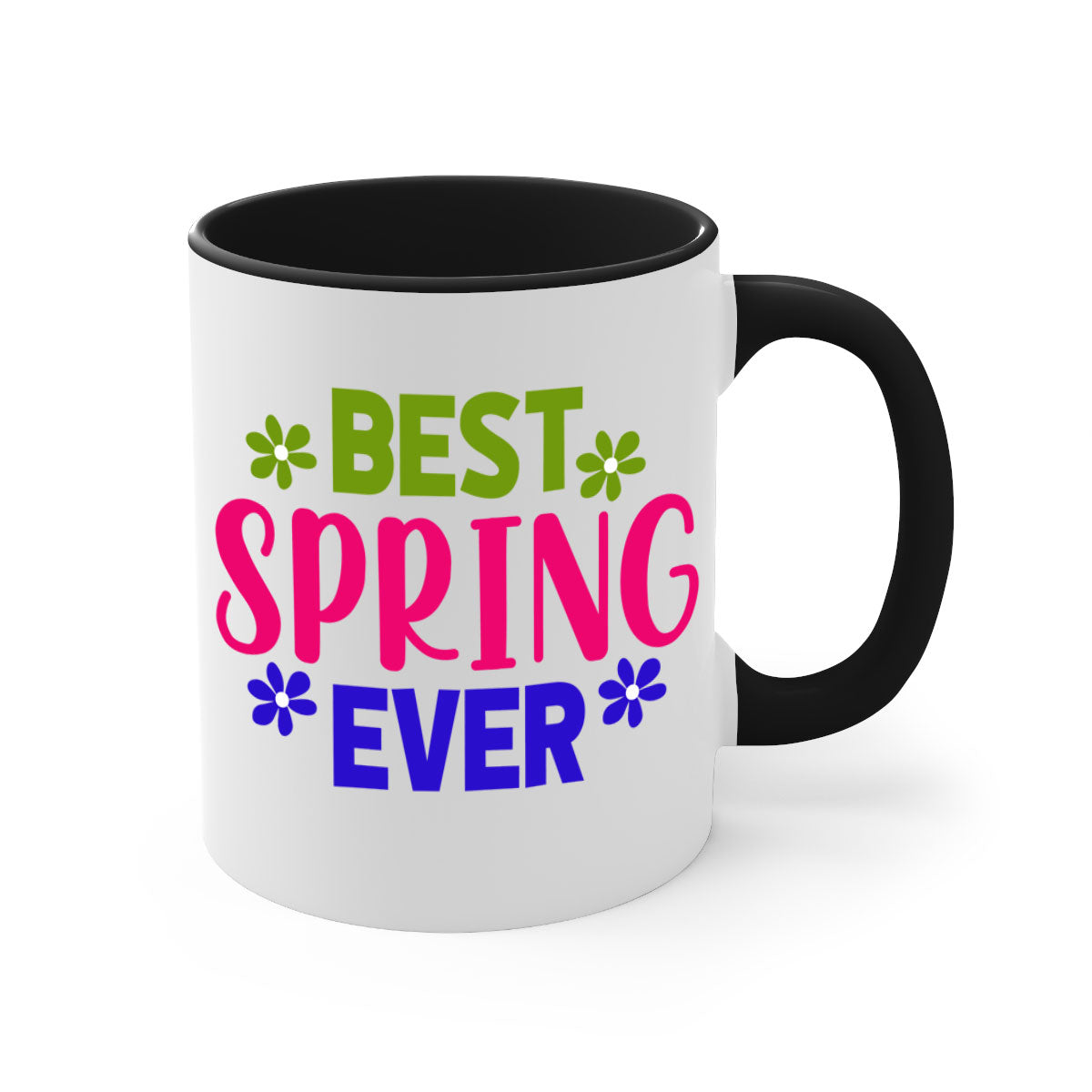 Best Spring Ever 34# Mug with colorful handle and glossy finish, available in multiple colors and sizes.