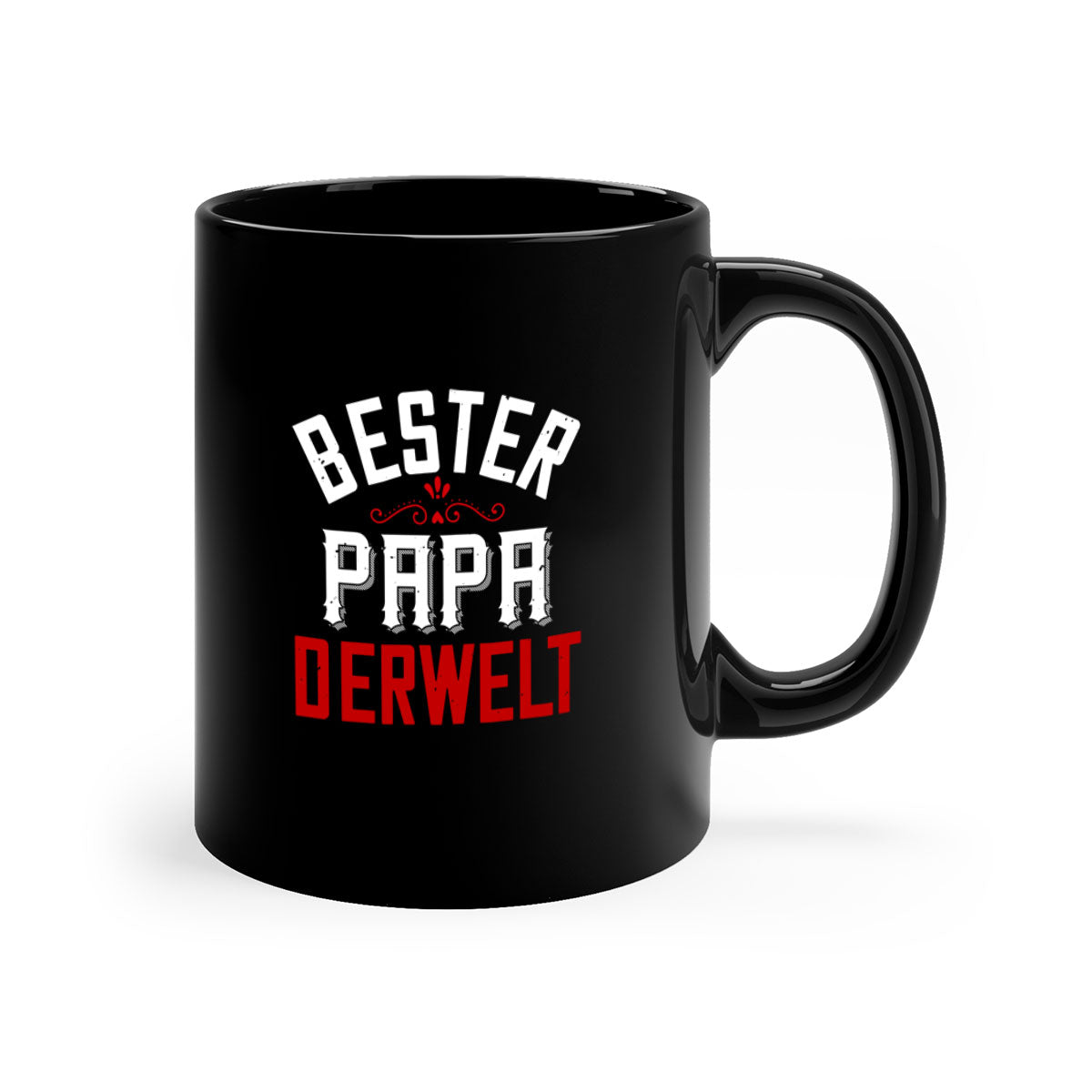 Bester papa 46# Mug featuring a two-tone design with a colored handle and glossy finish, perfect for coffee and tea lovers.