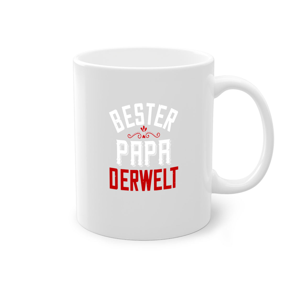 Bester papa 46# Mug featuring a two-tone design with a colored handle and glossy finish, perfect for coffee and tea lovers.