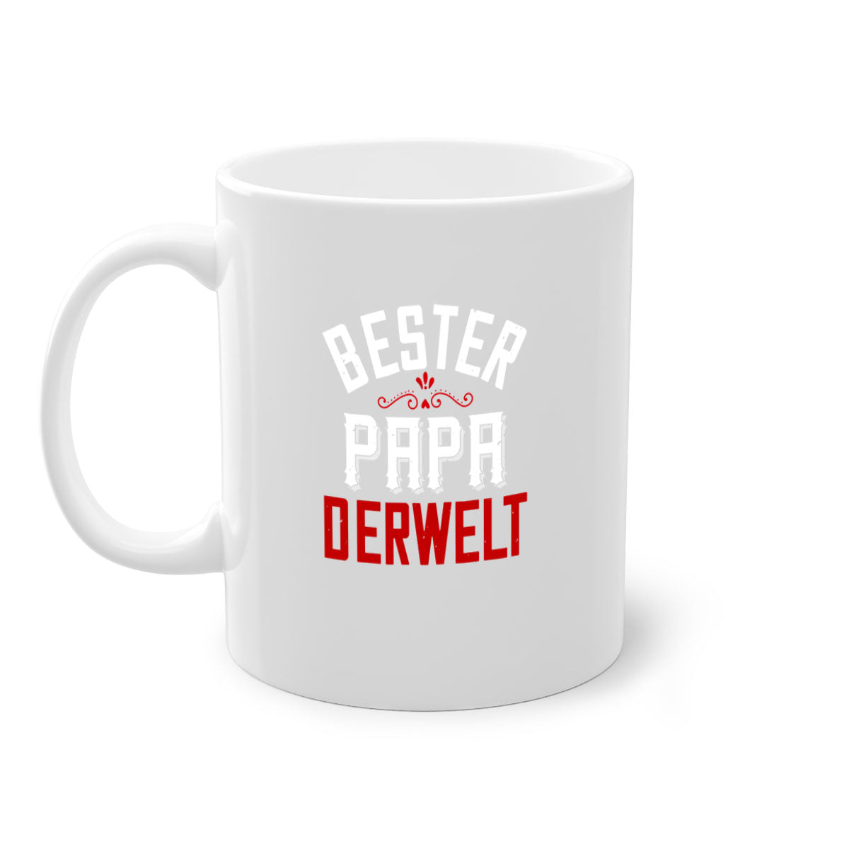 Bester papa 46# Mug featuring a two-tone design with a colored handle and glossy finish, perfect for coffee and tea lovers.