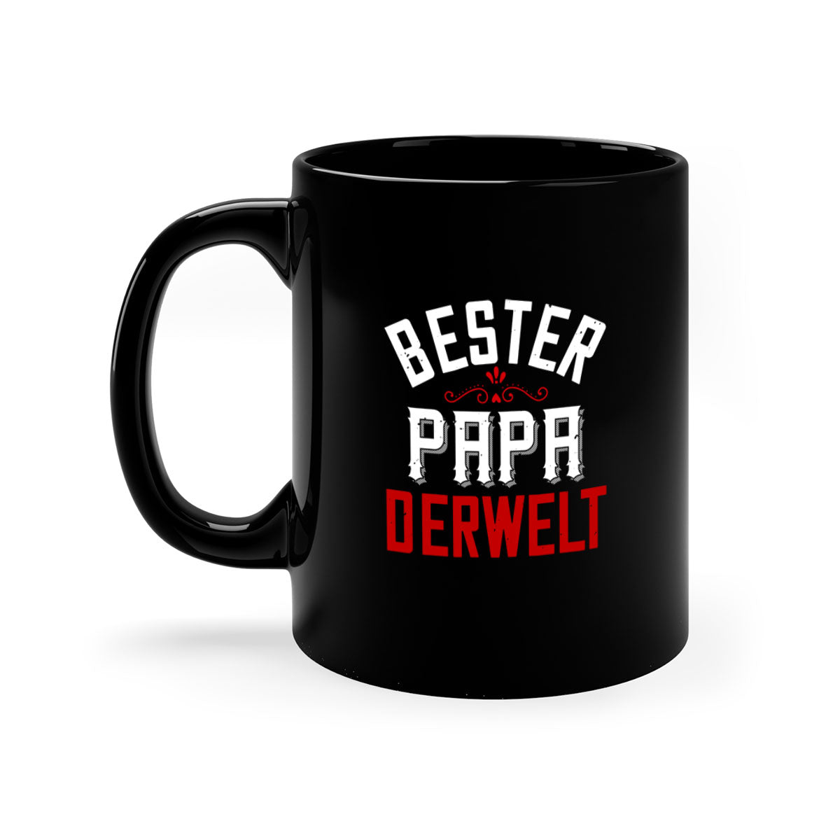 Bester papa 46# Mug featuring a two-tone design with a colored handle and glossy finish, perfect for coffee and tea lovers.