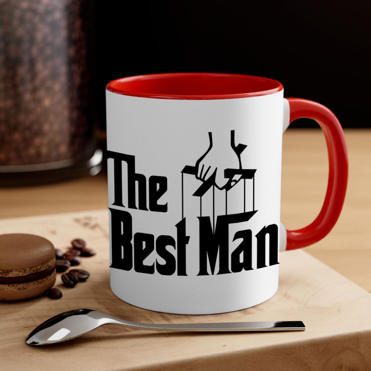 Bestman 2# Mug featuring a glossy finish with a colored handle and interior, available in multiple colors and sizes.