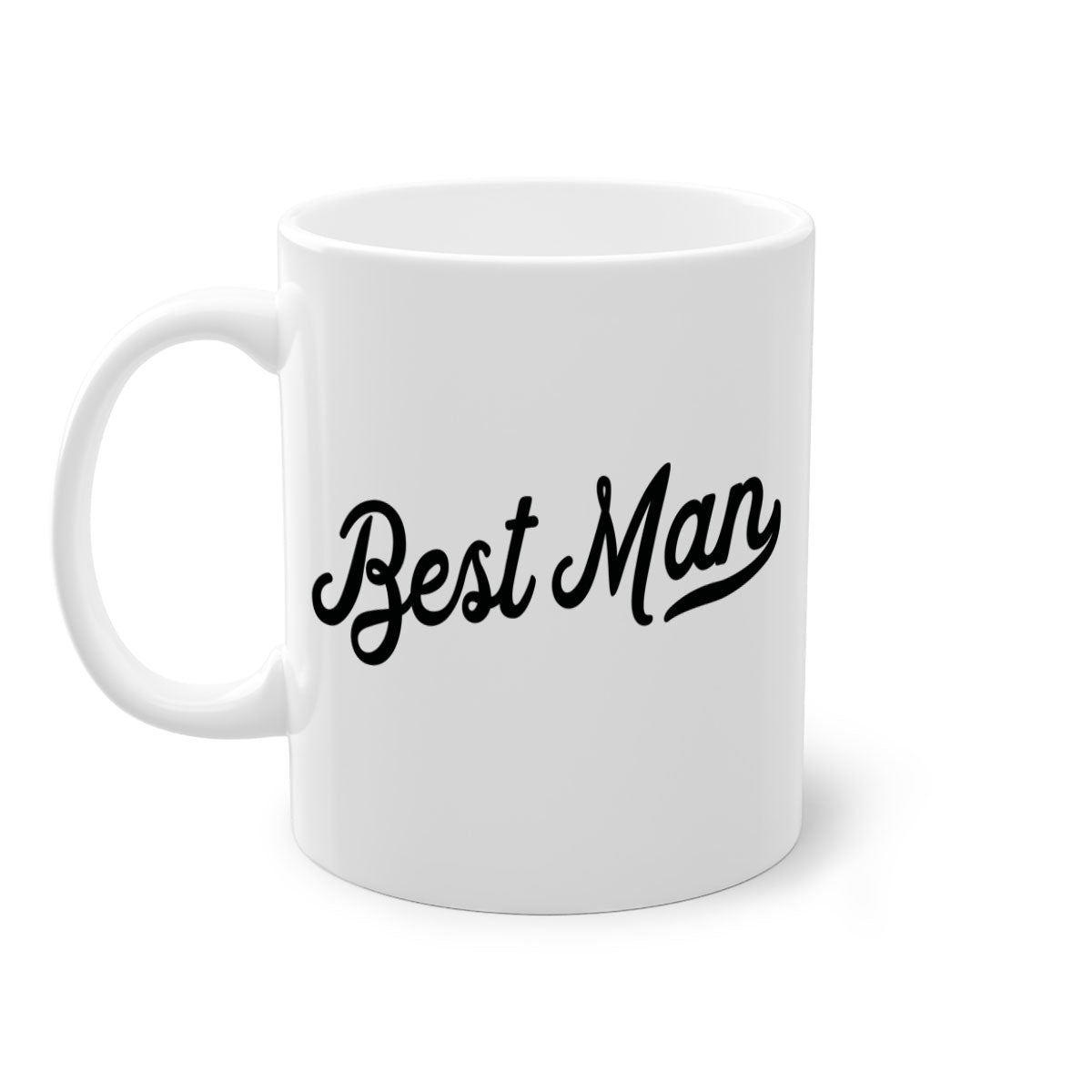 bestman 4# Mug featuring a glossy finish with a colored handle and interior, available in multiple colors and sizes.