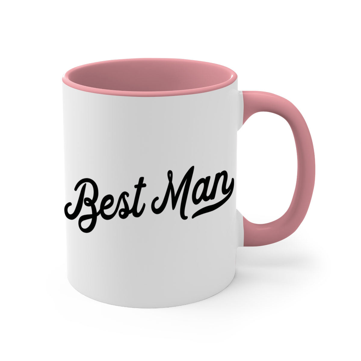 bestman 4# Mug featuring a glossy finish with a colored handle and interior, available in multiple colors and sizes.