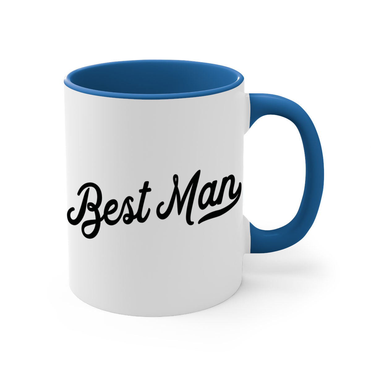 bestman 4# Mug featuring a glossy finish with a colored handle and interior, available in multiple colors and sizes.