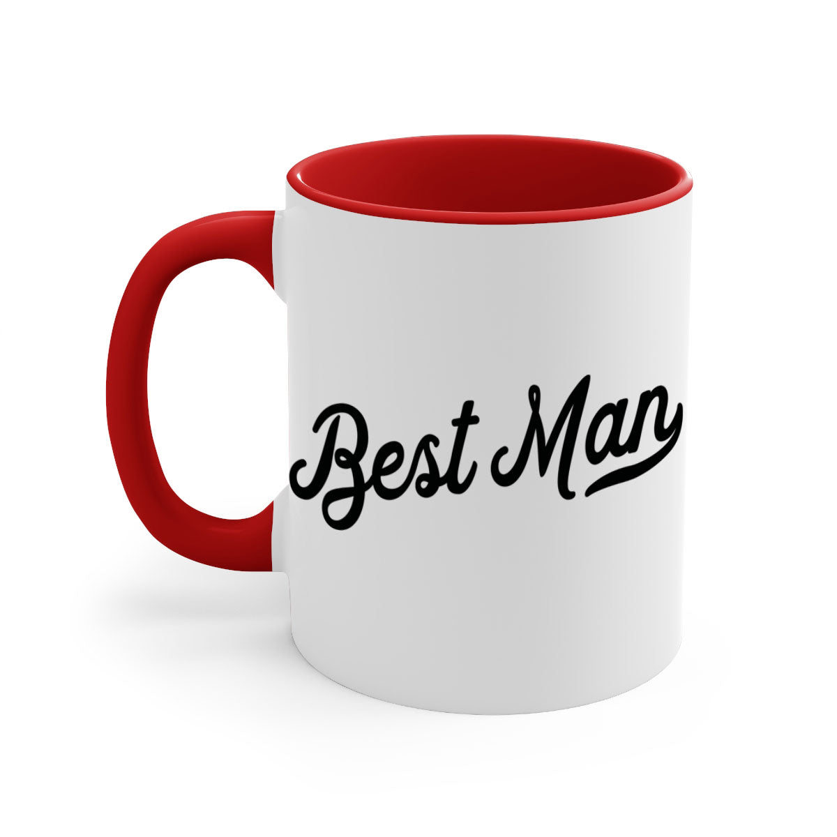 bestman 4# Mug featuring a glossy finish with a colored handle and interior, available in multiple colors and sizes.