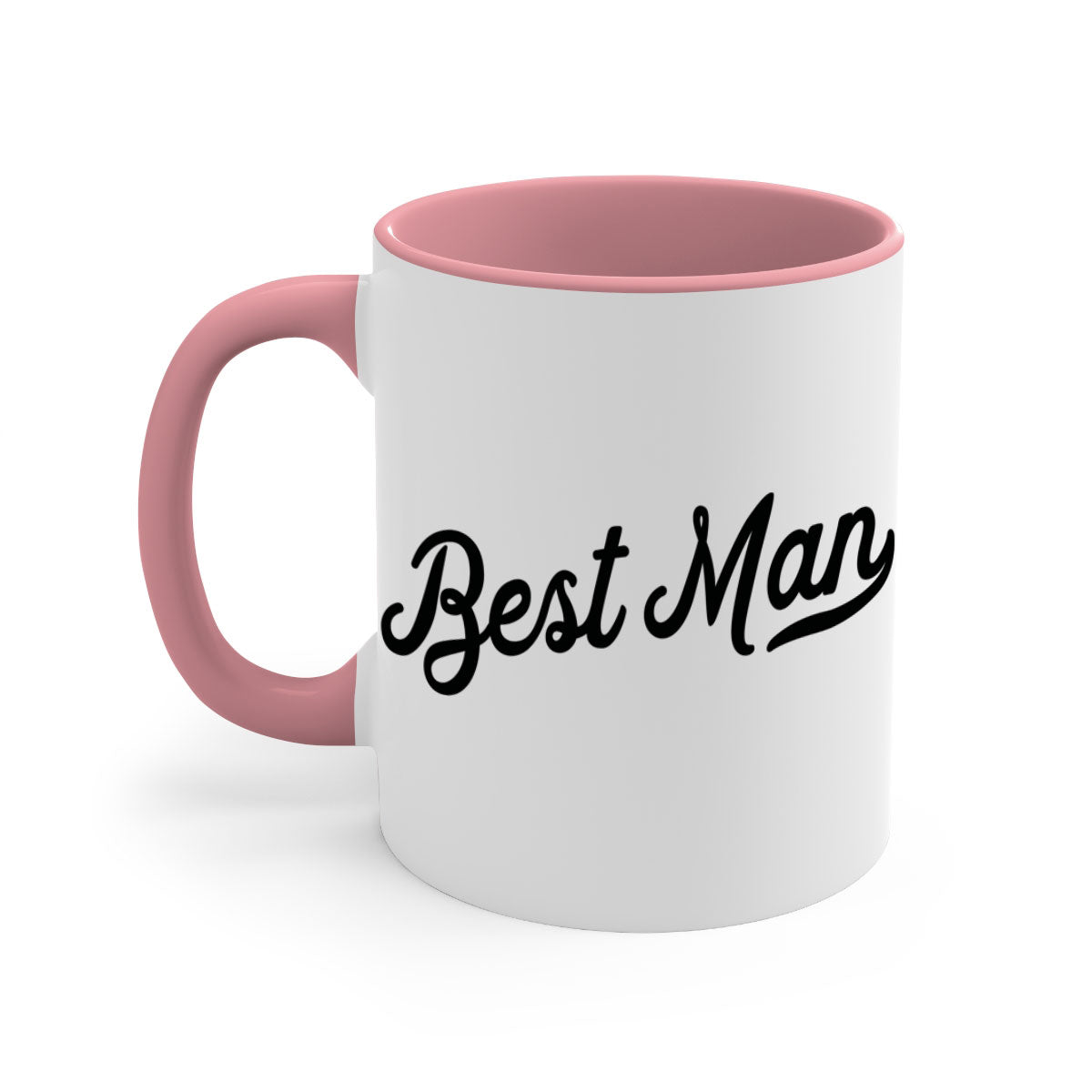 bestman 4# Mug featuring a glossy finish with a colored handle and interior, available in multiple colors and sizes.