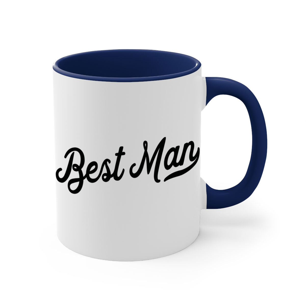 bestman 4# Mug featuring a glossy finish with a colored handle and interior, available in multiple colors and sizes.