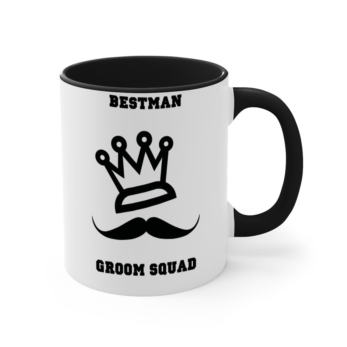 bestman 5# Mug featuring a glossy finish with a colored handle and interior, available in five vibrant colors.