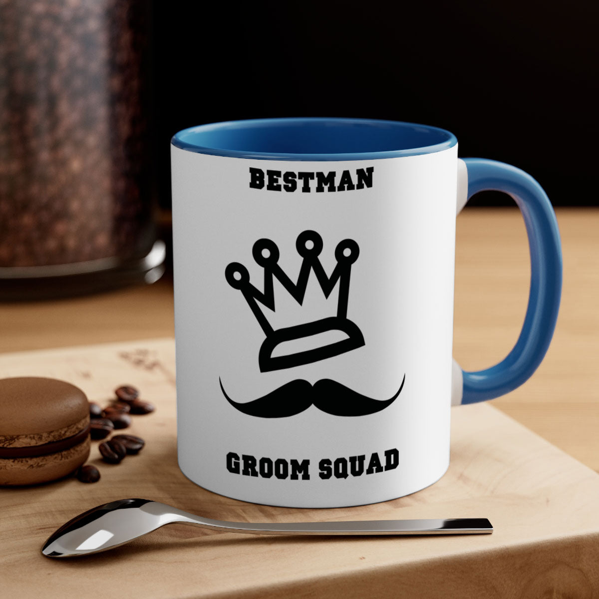 bestman 5# Mug featuring a glossy finish with a colored handle and interior, available in five vibrant colors.