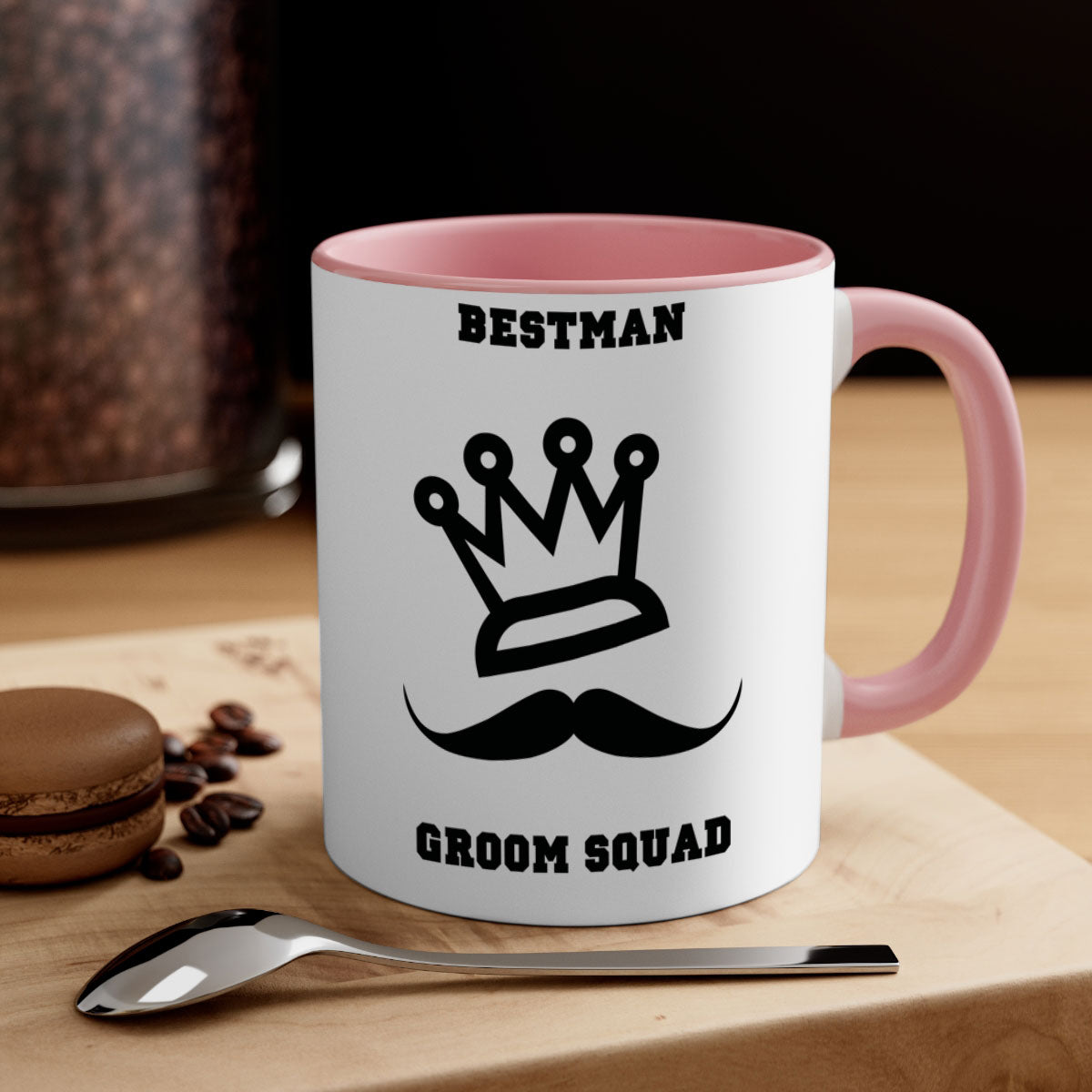 bestman 5# Mug featuring a glossy finish with a colored handle and interior, available in five vibrant colors.