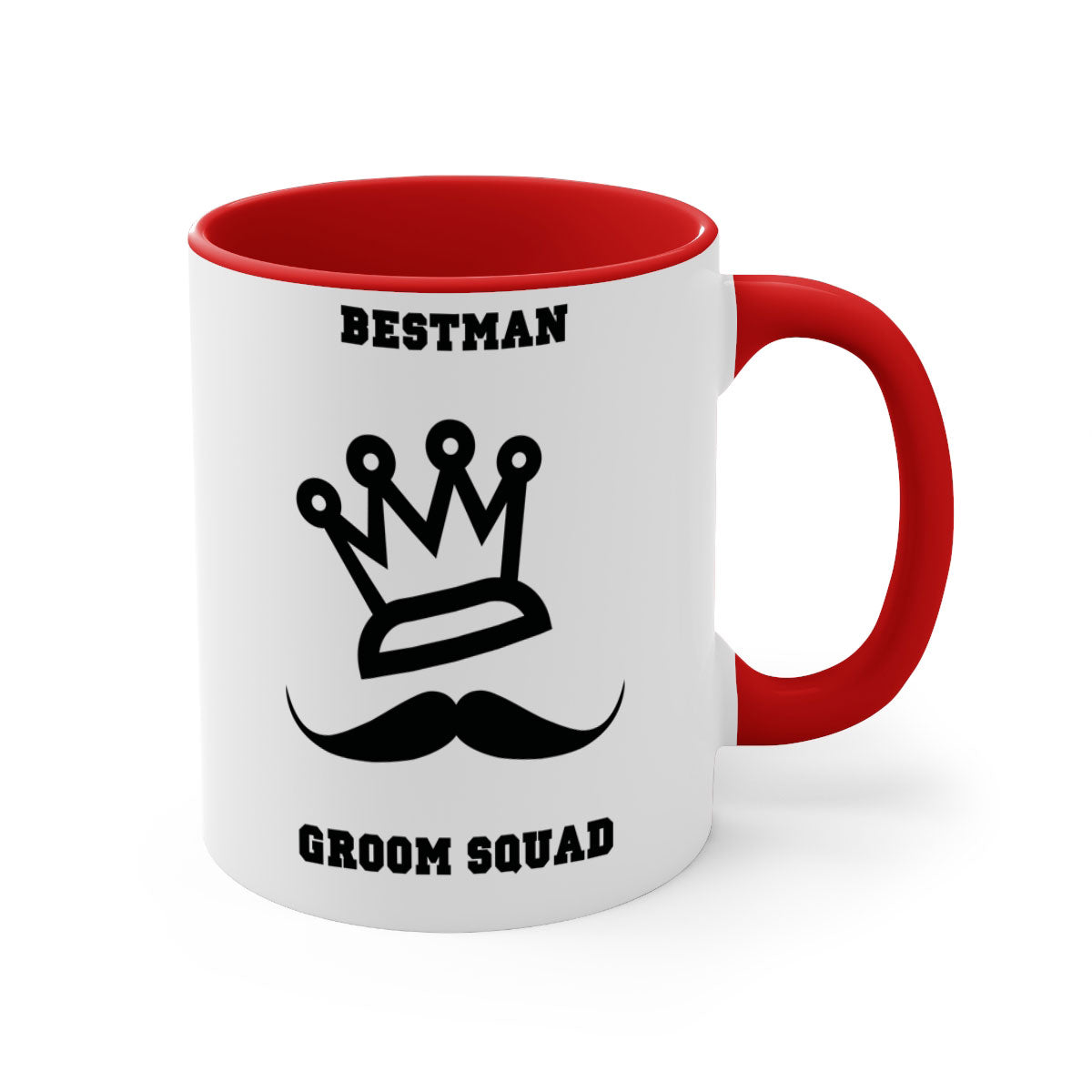 bestman 5# Mug featuring a glossy finish with a colored handle and interior, available in five vibrant colors.