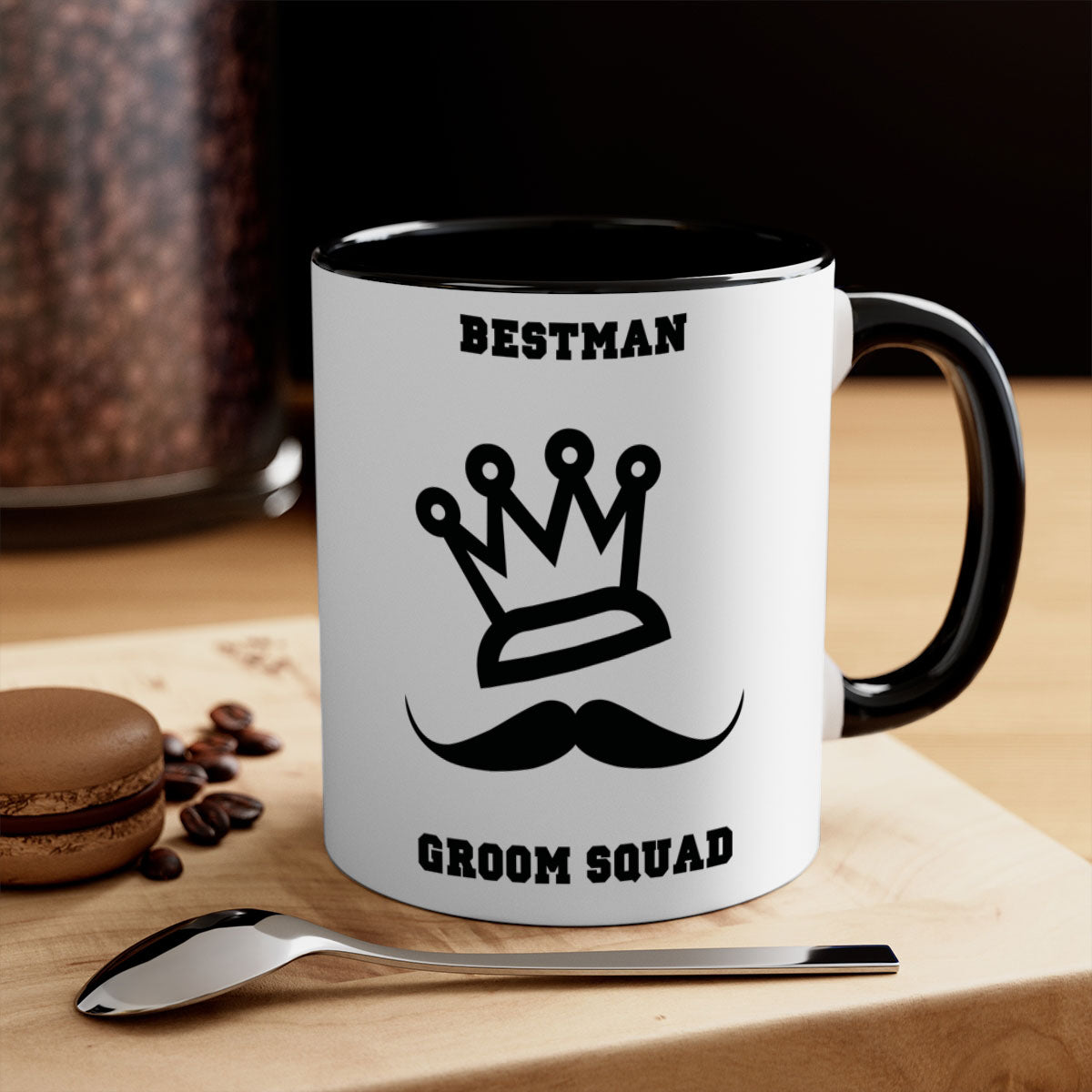 bestman 5# Mug featuring a glossy finish with a colored handle and interior, available in five vibrant colors.