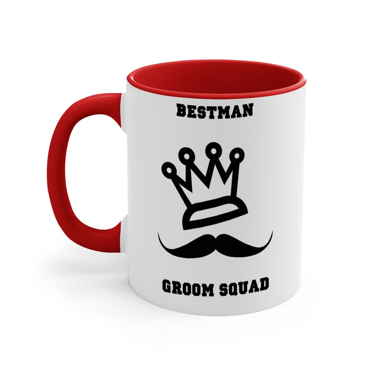 bestman 5# Mug featuring a glossy finish with a colored handle and interior, available in five vibrant colors.