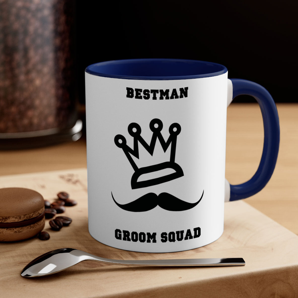 bestman 5# Mug featuring a glossy finish with a colored handle and interior, available in five vibrant colors.