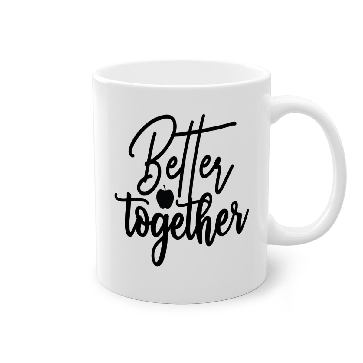 Better Together 1# Kitchen Mug featuring a glossy finish, colored handle, and interior in five vibrant colors.