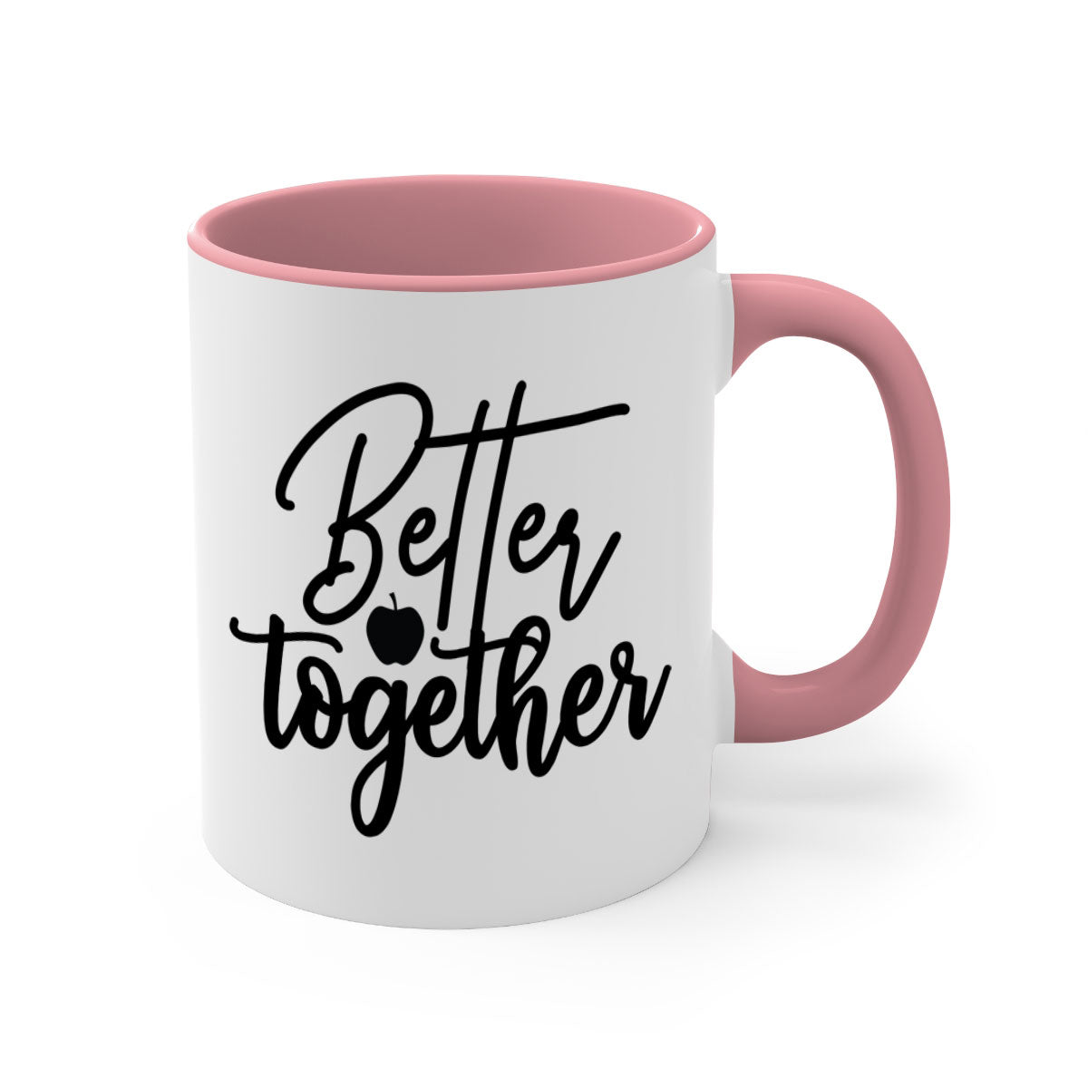 Better Together 1# Kitchen Mug featuring a glossy finish, colored handle, and interior in five vibrant colors.