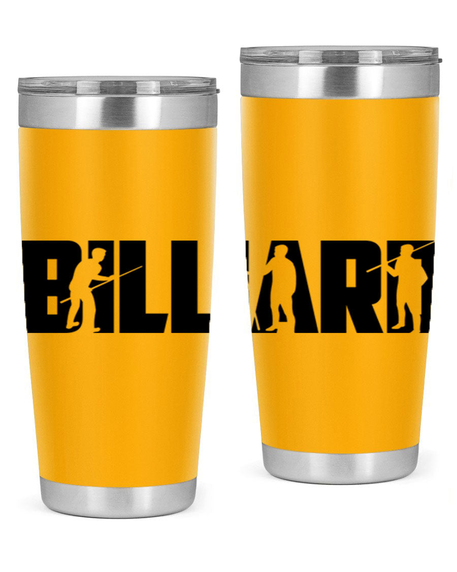 Billiard 1417# 20oz Tumbler made of stainless steel with a copper lining, featuring a drink-thru lid and a sleek design.