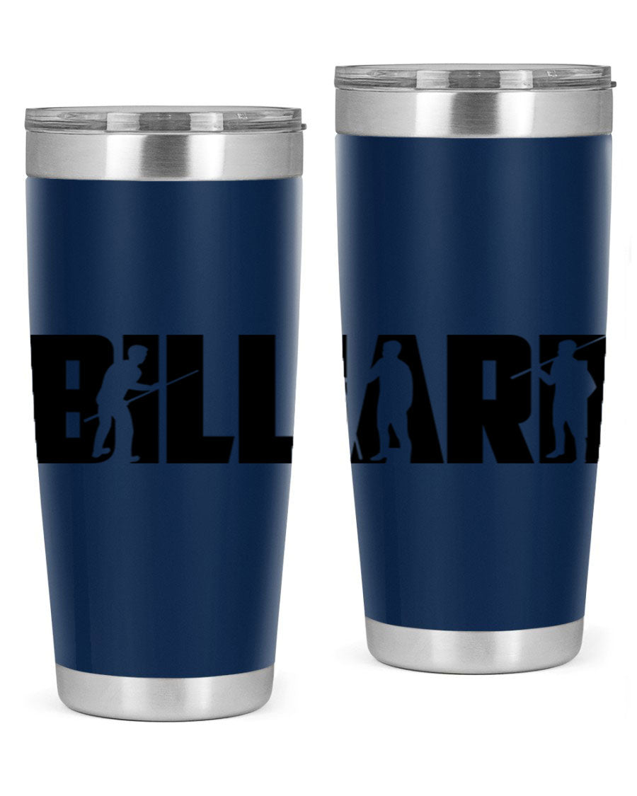 Billiard 1417# 20oz Tumbler made of stainless steel with a copper lining, featuring a drink-thru lid and a sleek design.