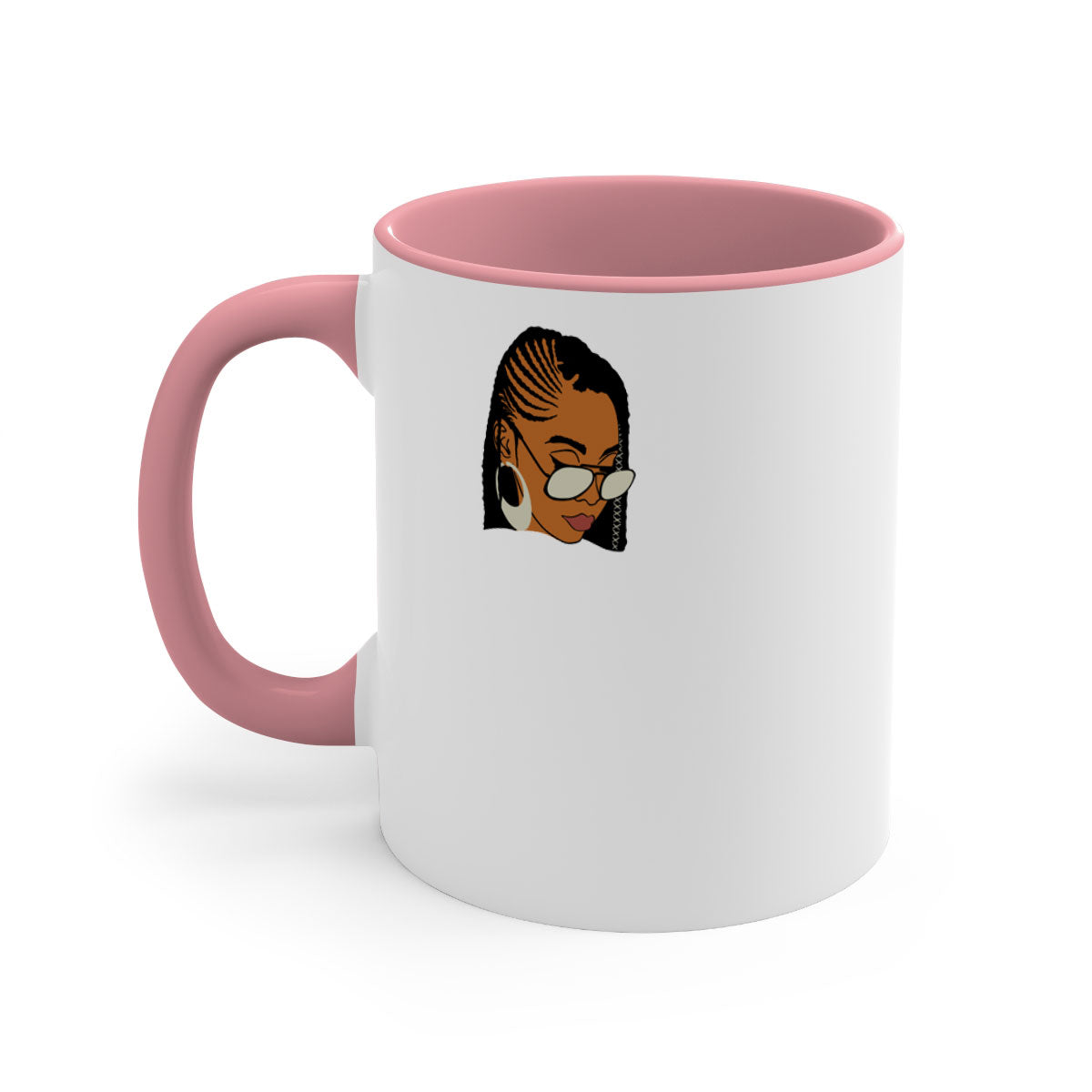 Black afro 39# Mug featuring a glossy finish with a colored handle and interior, perfect for coffee and tea lovers.