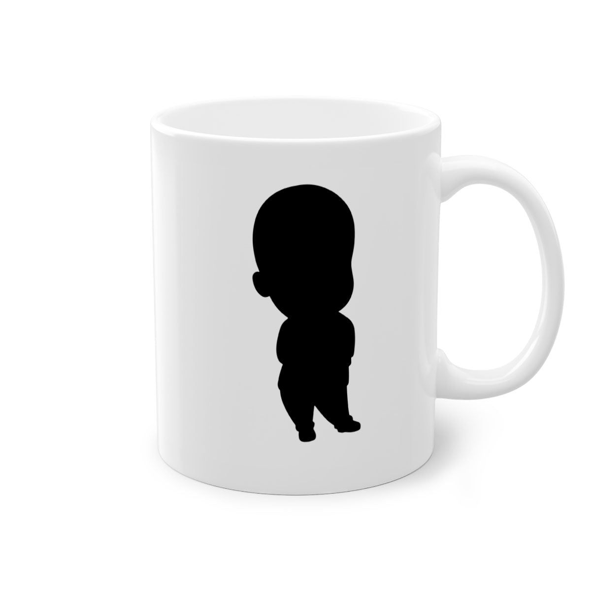 Black Boy 14# Mug featuring a glossy finish with a colored handle and interior, available in multiple colors and sizes.