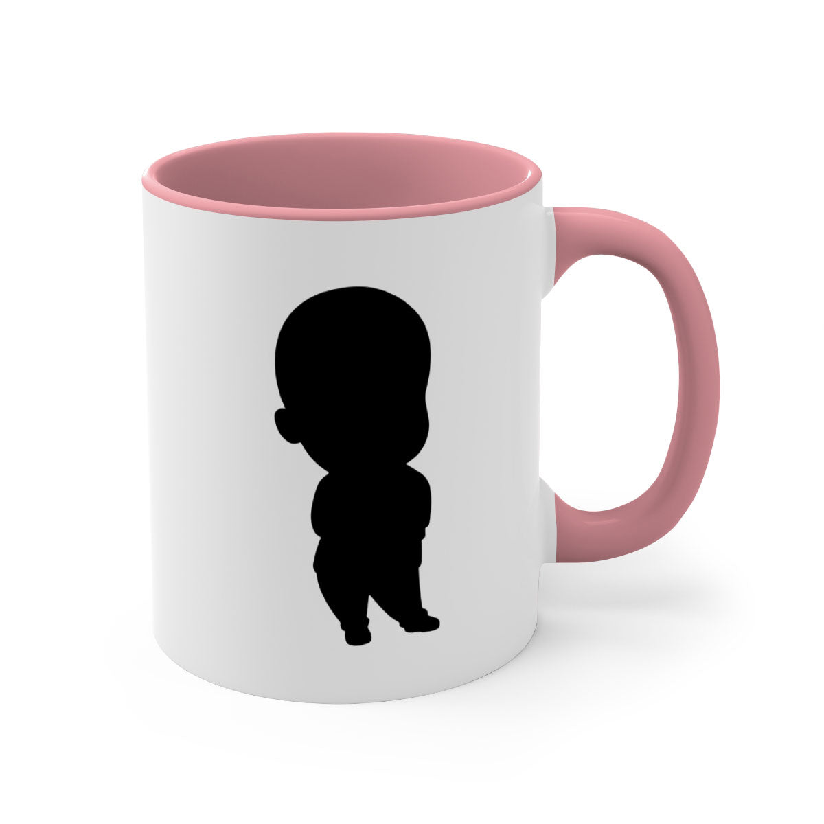 Black Boy 14# Mug featuring a glossy finish with a colored handle and interior, available in multiple colors and sizes.