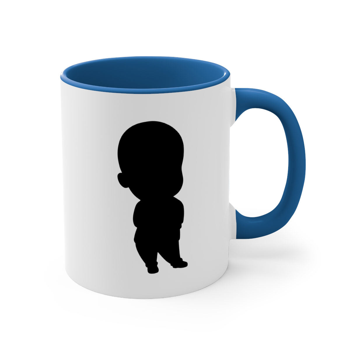 Black Boy 14# Mug featuring a glossy finish with a colored handle and interior, available in multiple colors and sizes.