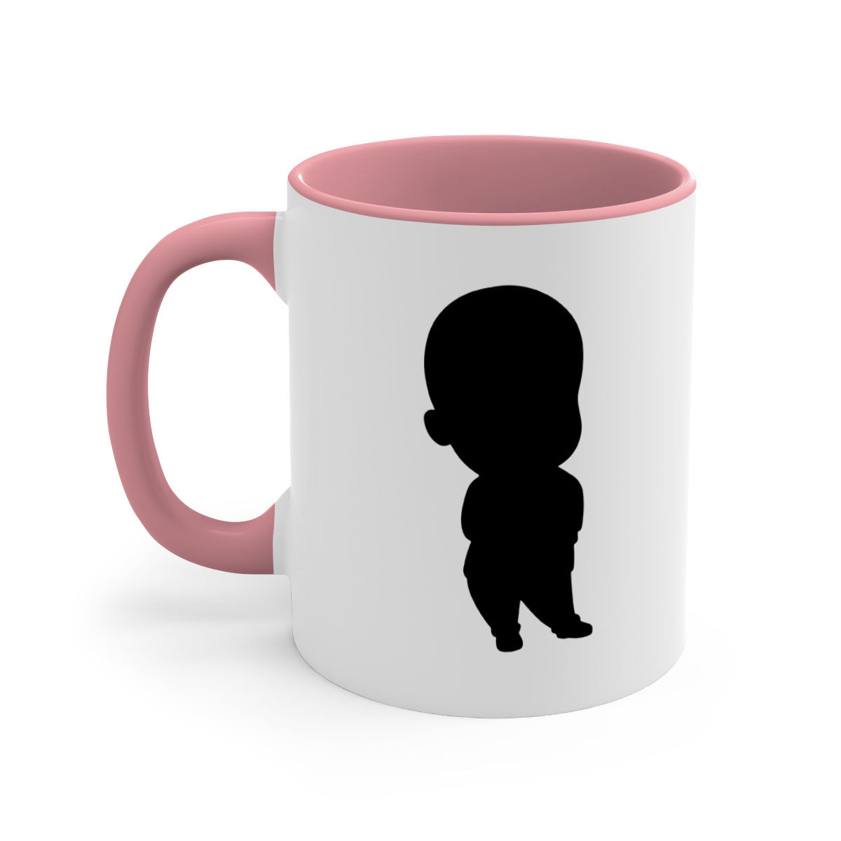 Black Boy 14# Mug featuring a glossy finish with a colored handle and interior, available in multiple colors and sizes.