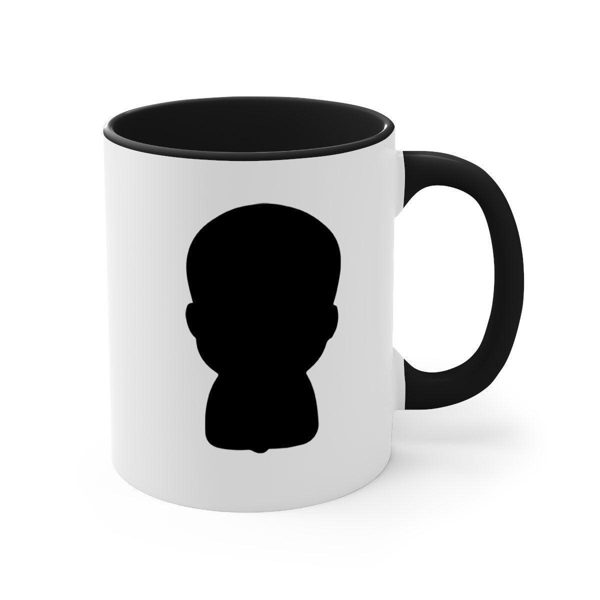 Black boy 17# Mug featuring a glossy finish with a colored handle and interior, available in multiple colors and sizes.