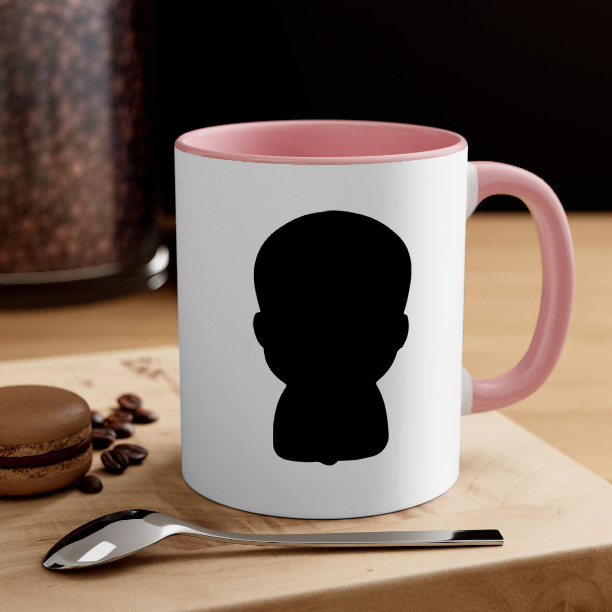 Black boy 17# Mug featuring a glossy finish with a colored handle and interior, available in multiple colors and sizes.