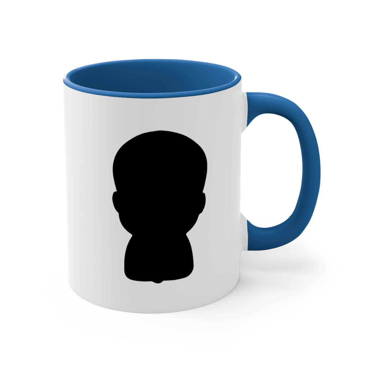 Black boy 17# Mug featuring a glossy finish with a colored handle and interior, available in multiple colors and sizes.