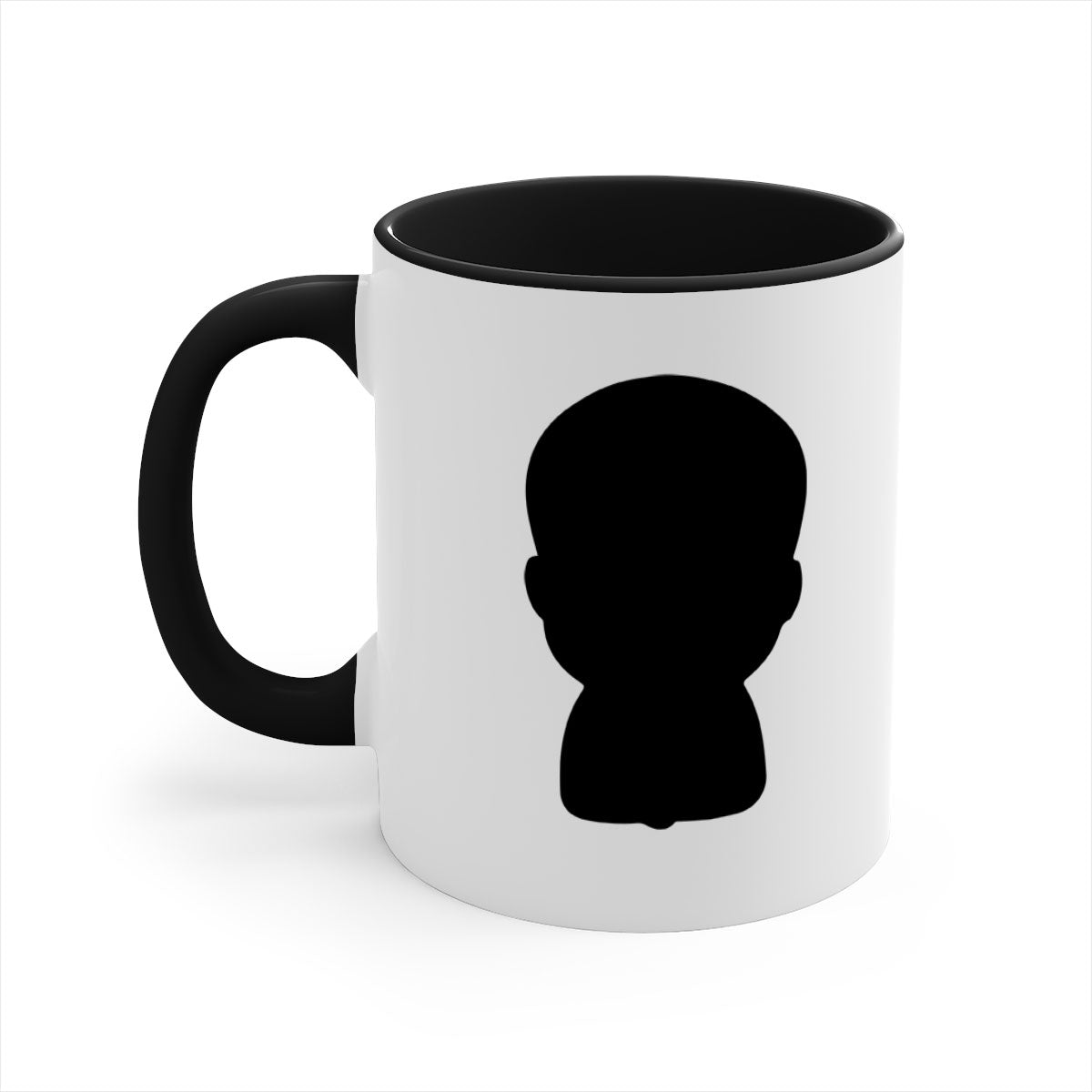 Black boy 17# Mug featuring a glossy finish with a colored handle and interior, available in multiple colors and sizes.