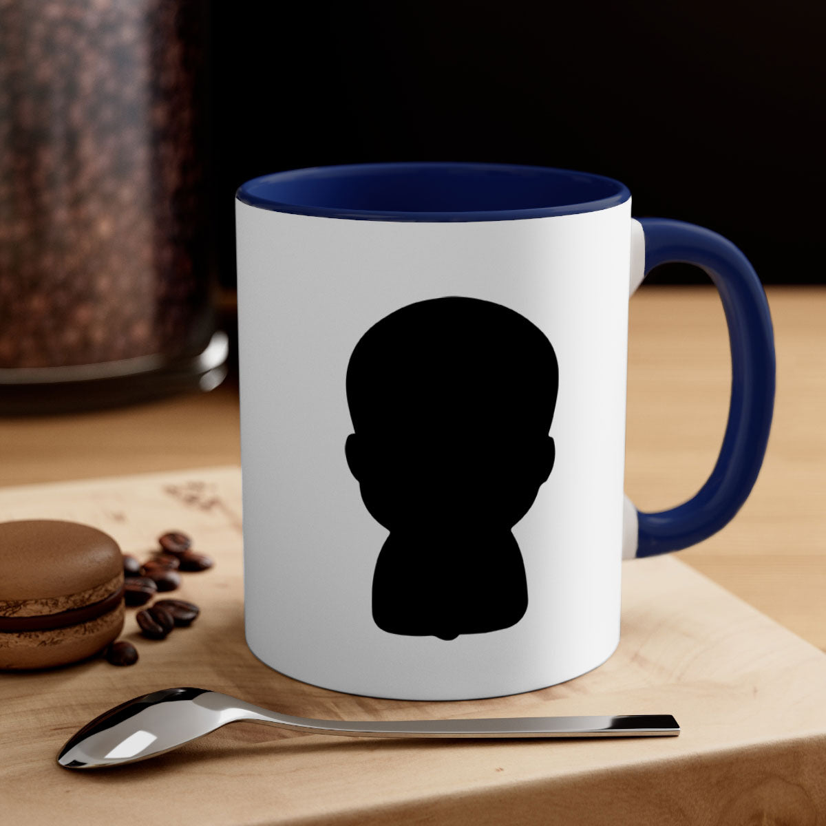 Black boy 17# Mug featuring a glossy finish with a colored handle and interior, available in multiple colors and sizes.