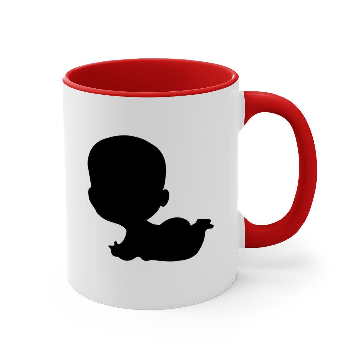 Black boy 19# Mug featuring a glossy finish with a colored handle and interior, available in multiple colors and sizes.