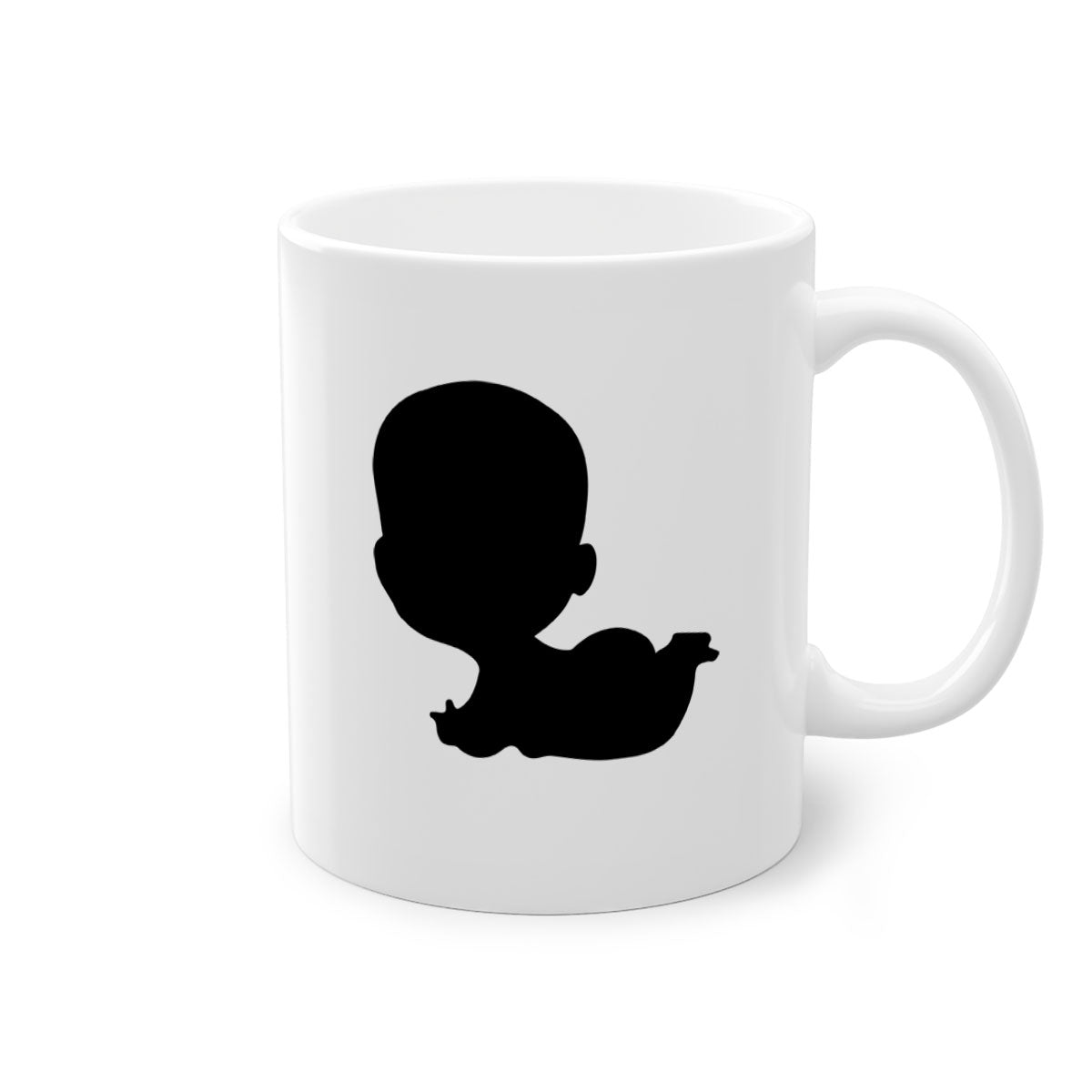 Black boy 19# Mug featuring a glossy finish with a colored handle and interior, available in multiple colors and sizes.