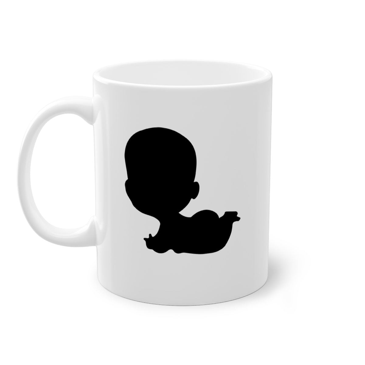 Black boy 19# Mug featuring a glossy finish with a colored handle and interior, available in multiple colors and sizes.