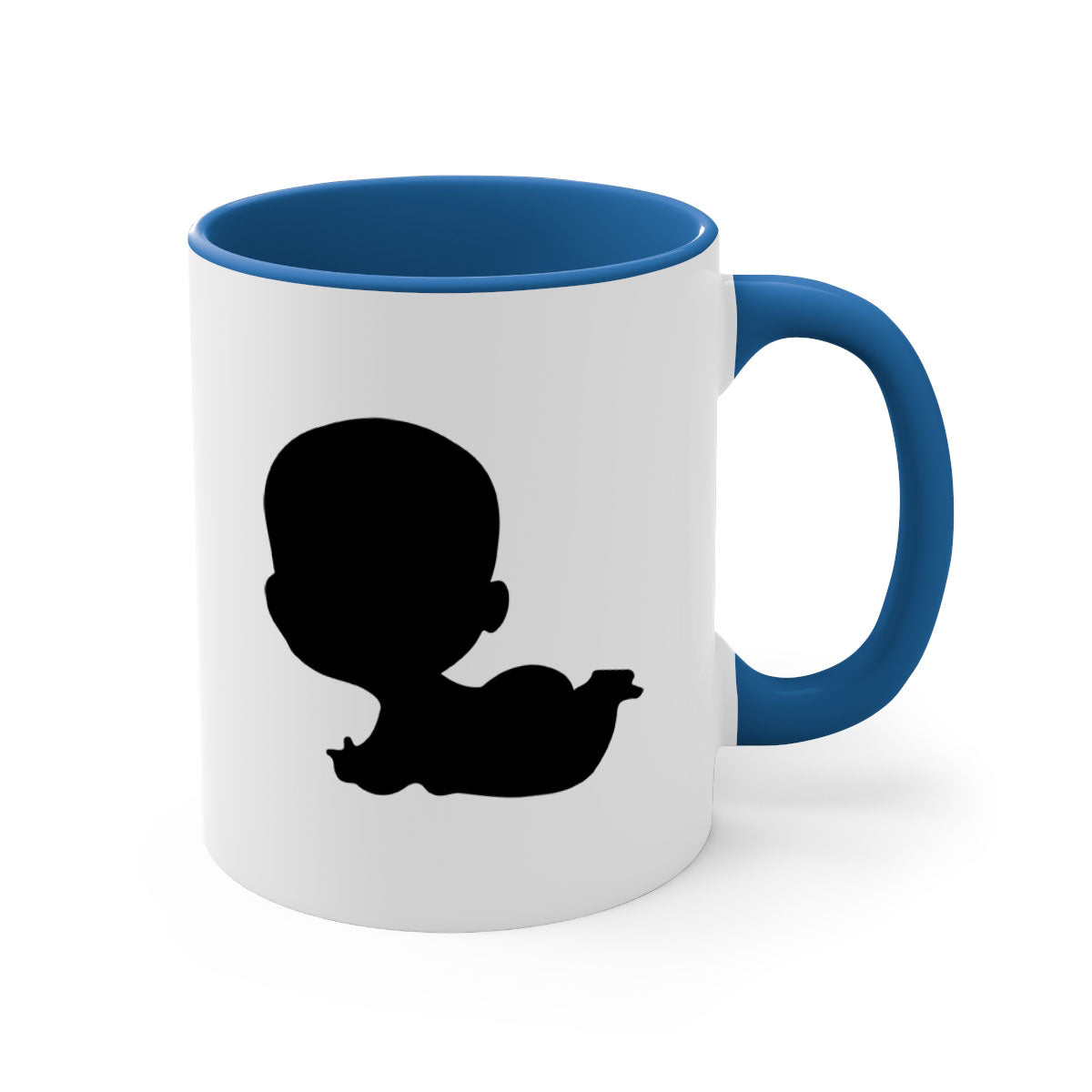 Black boy 19# Mug featuring a glossy finish with a colored handle and interior, available in multiple colors and sizes.