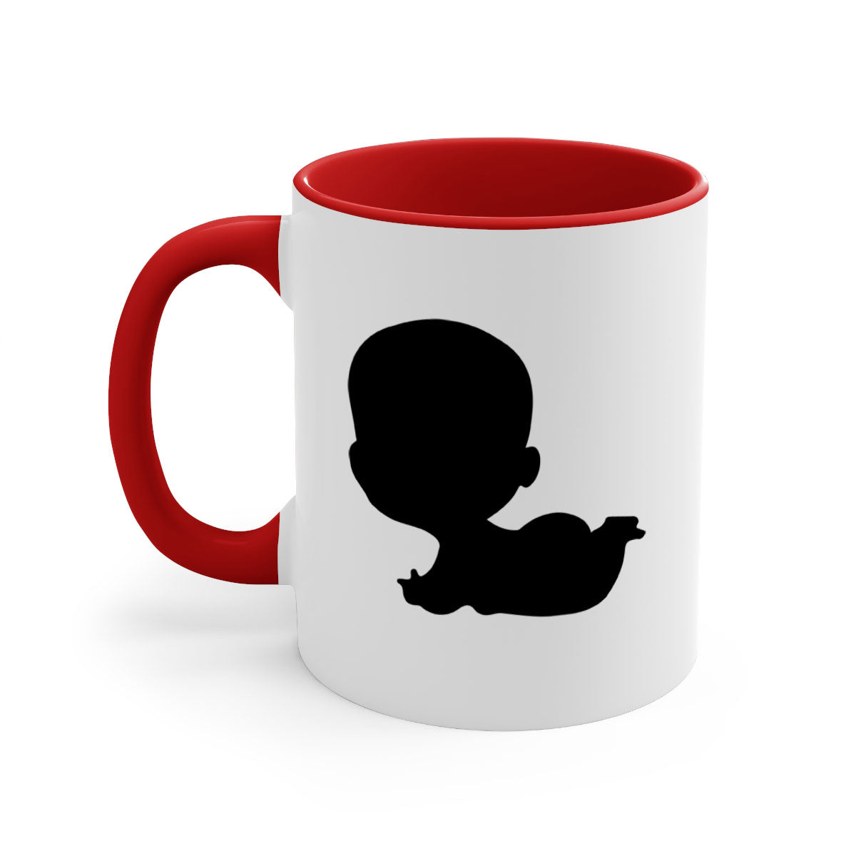 Black boy 19# Mug featuring a glossy finish with a colored handle and interior, available in multiple colors and sizes.