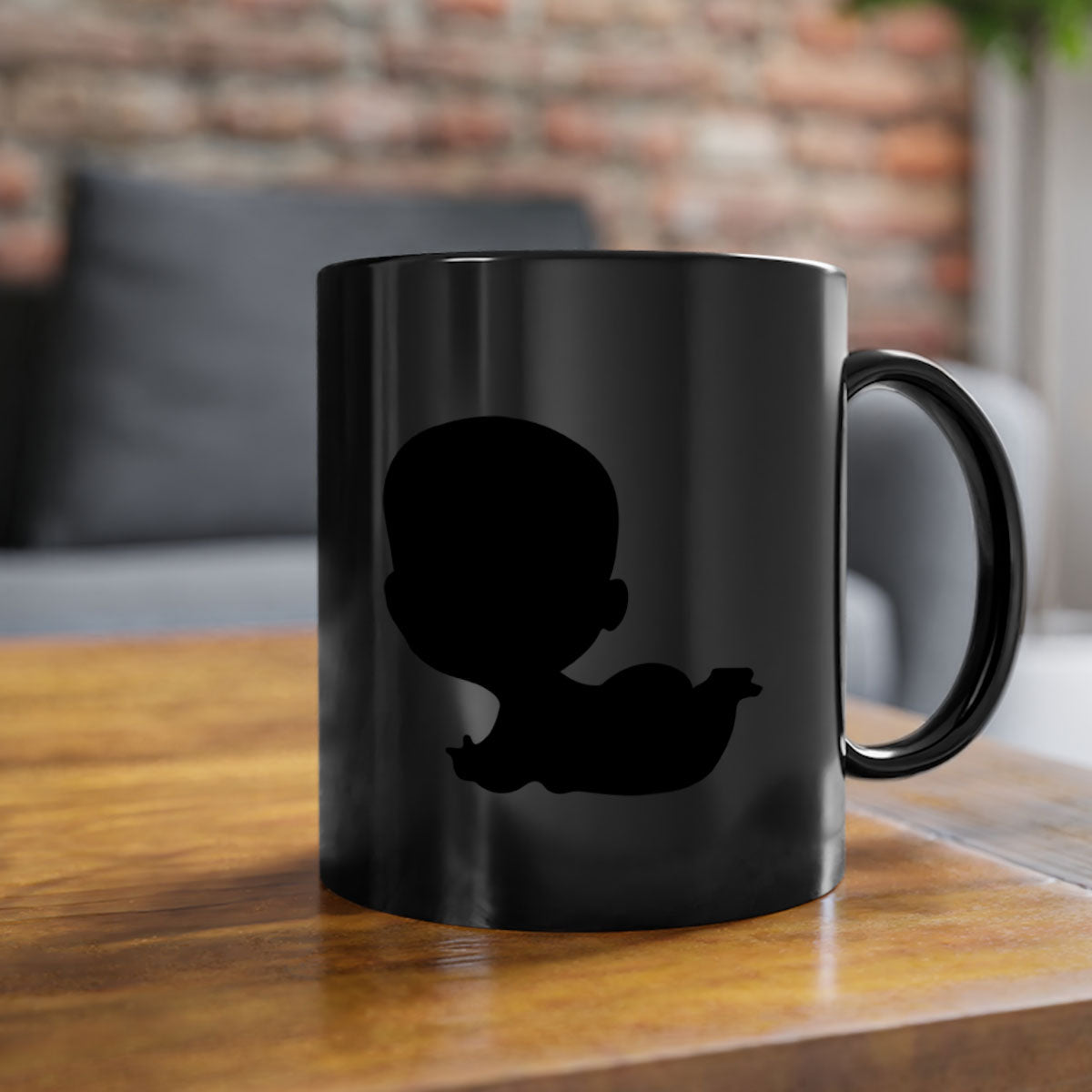 Black boy 19# Mug featuring a glossy finish with a colored handle and interior, available in multiple colors and sizes.