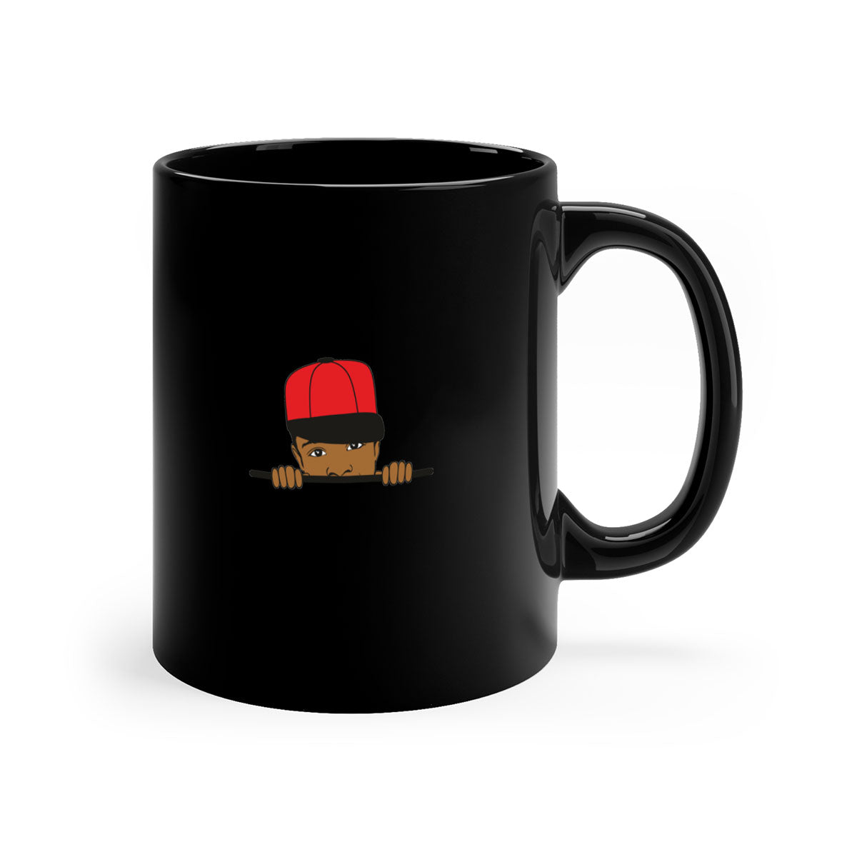 Black Boy 3# Mug featuring a glossy finish with a colored handle and interior, available in multiple colors.